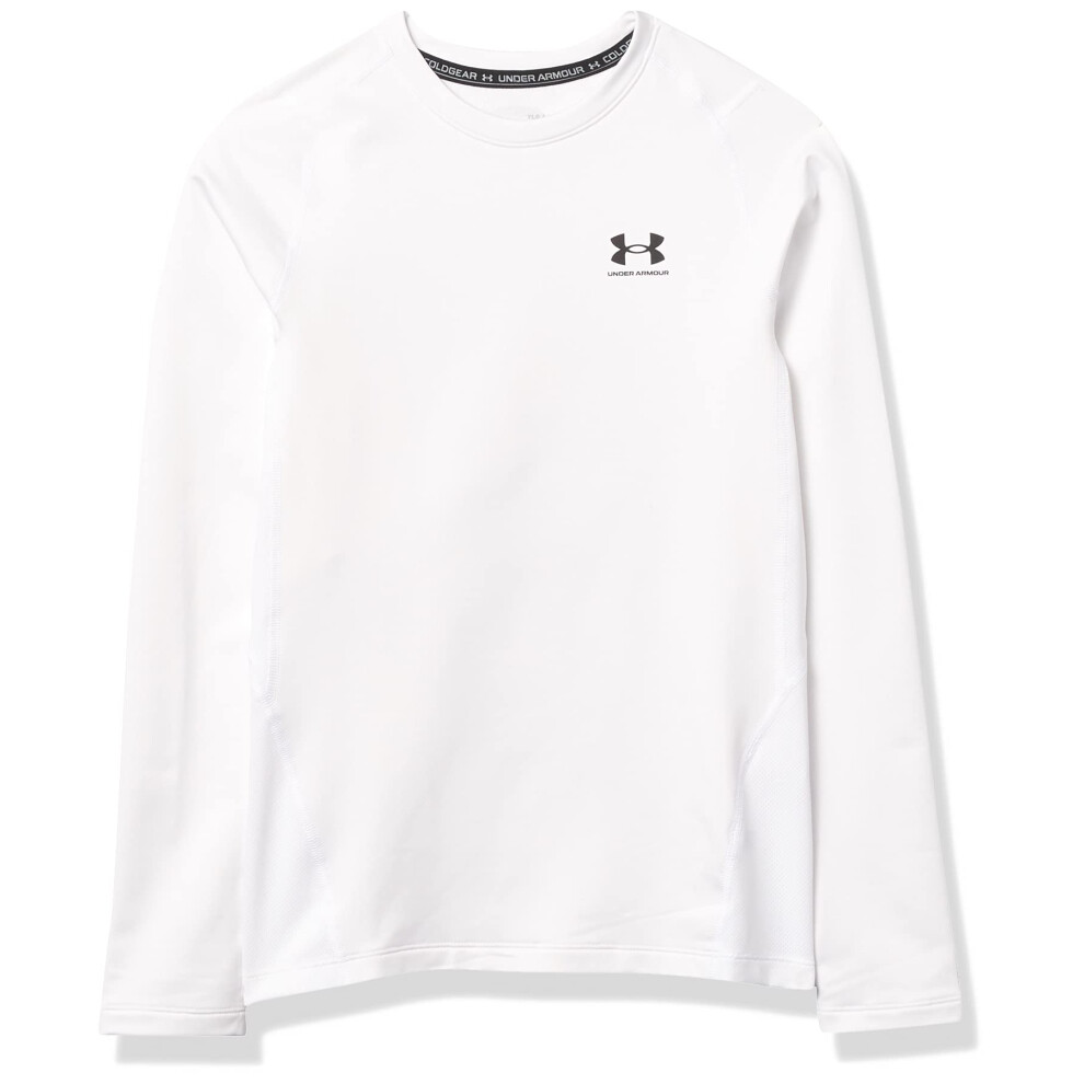 Under Armour Boys' ColdGear Armour Long Sleeve T-Shirt  White (100)/Bl