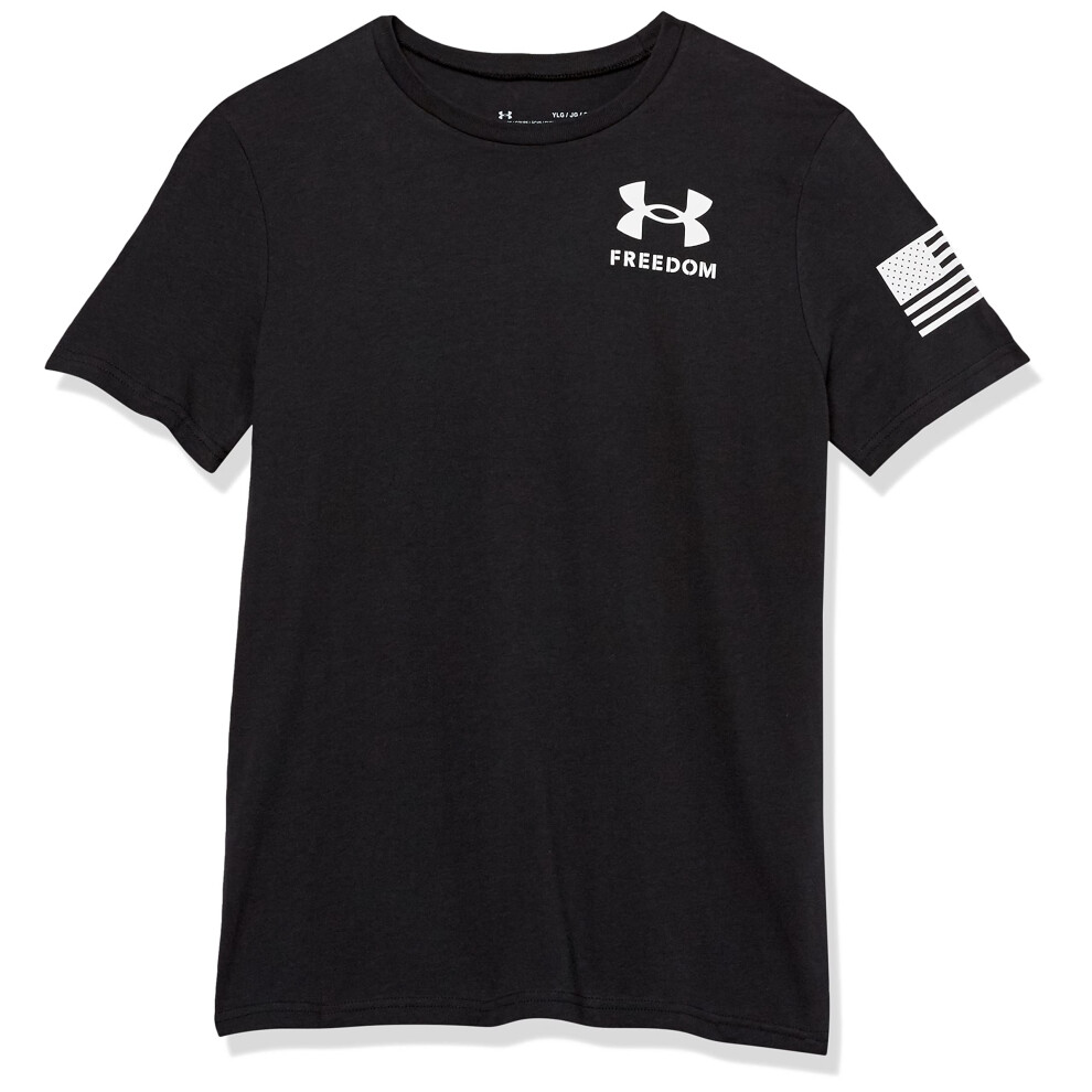 Under Armour Boys' New Freedom Flag T-Shirt  (002) Black / / White  Yo