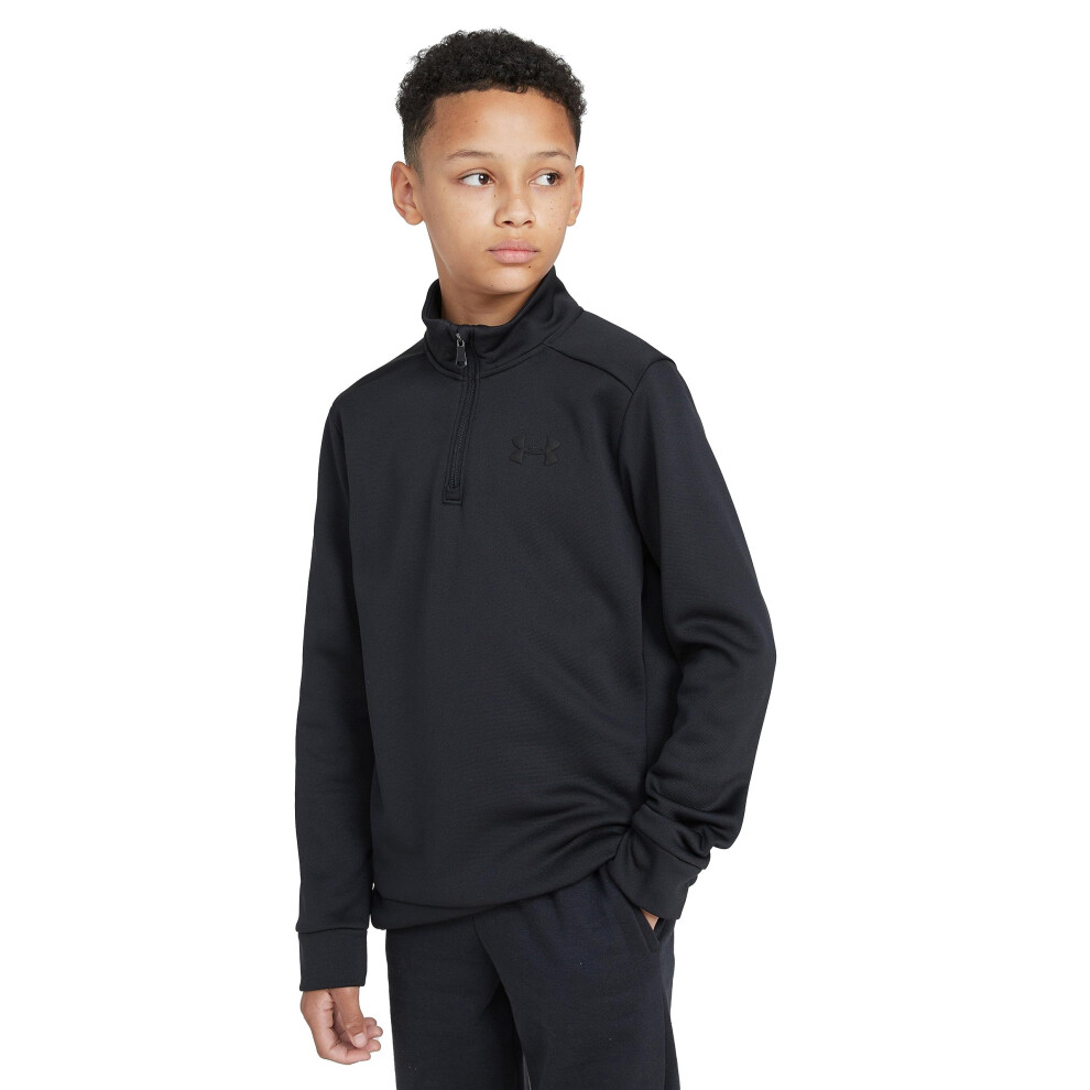 Under Armour Boys ArmourFleece 1/4 Zip  (001) Black / / Black  Youth L