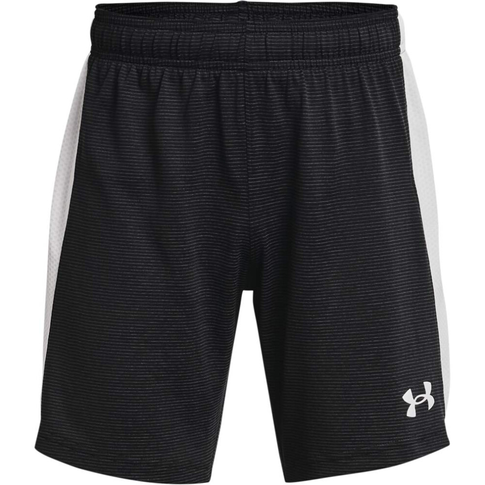 Under Armour Boys' Match 2.0 Shorts  Black (001)/White  Youth Large