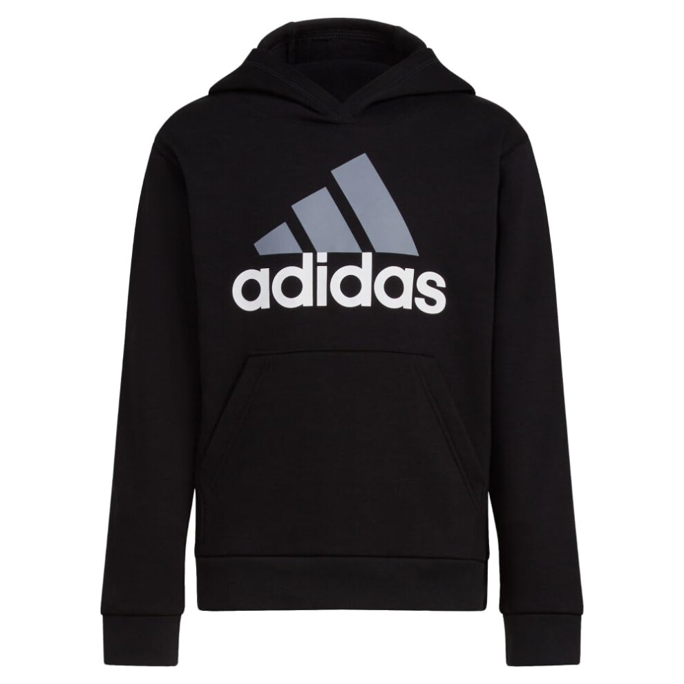 adidas Boys' Long Sleeve Fleece Pullover Hoodie  Black  X-Large (18/20