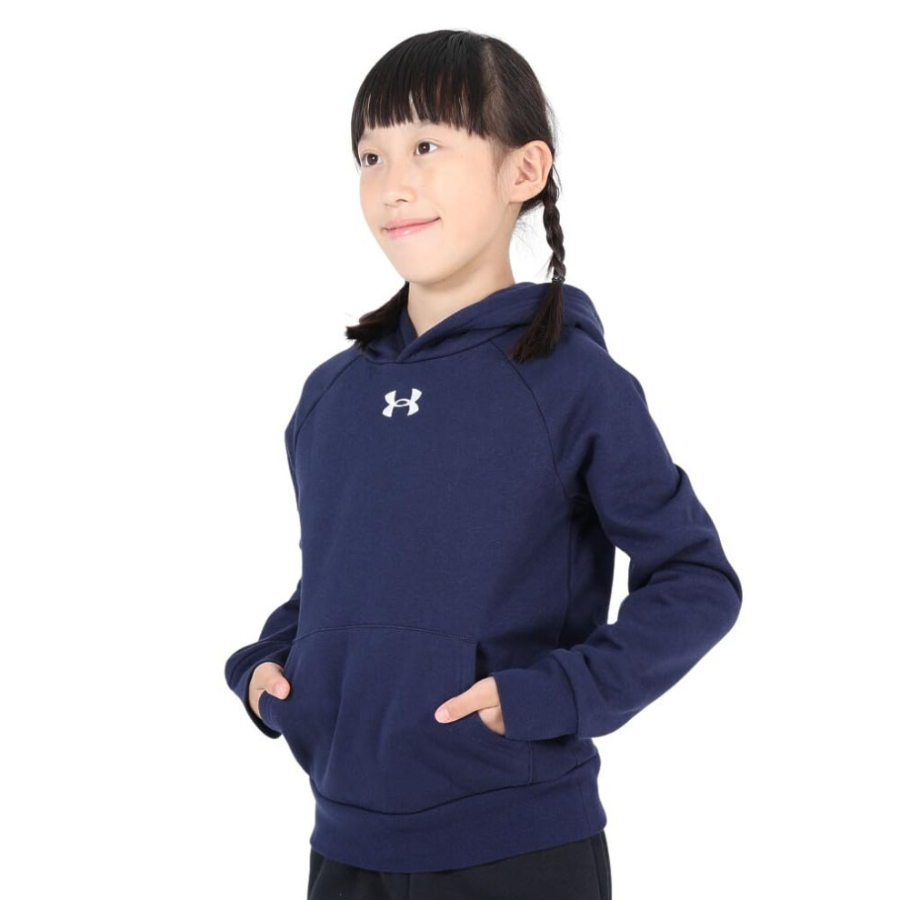 Under Armour Boys Rival Fleece Hoodie  (410) Midnight Navy / / White