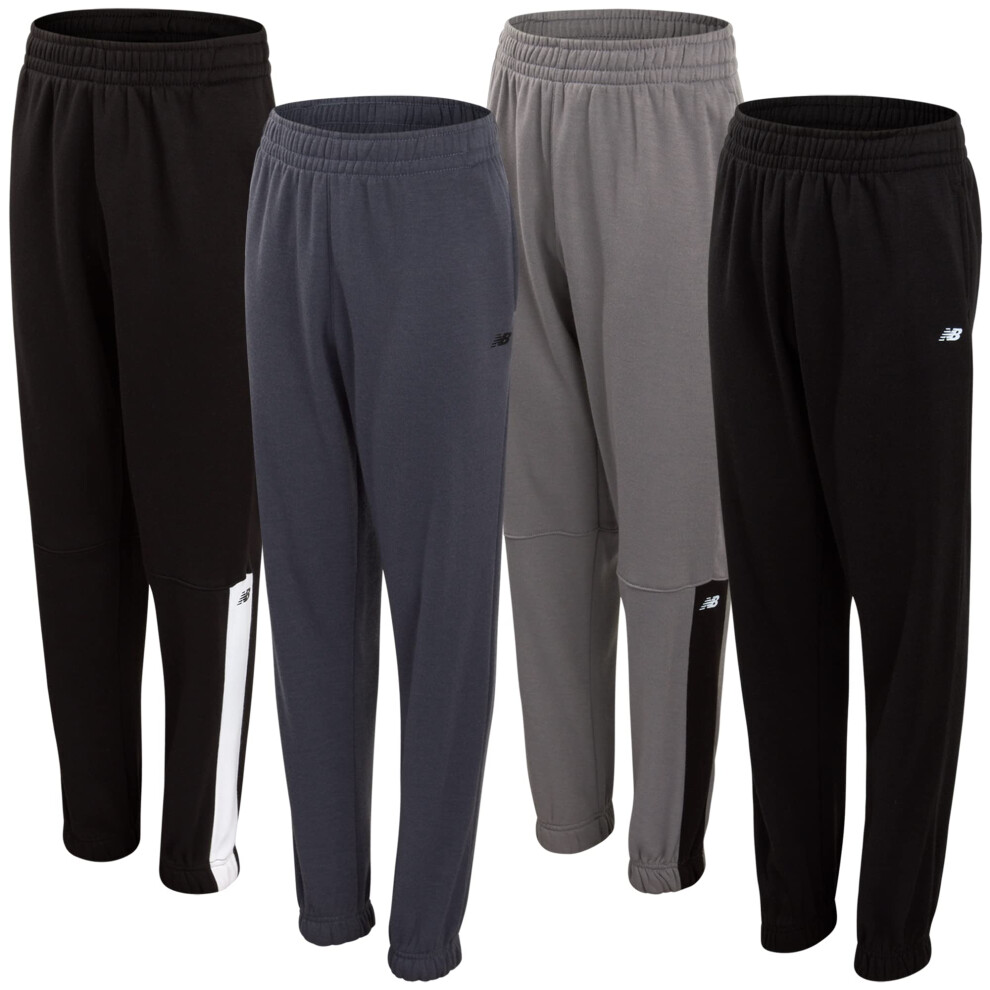 New Balance Boys Active Sweatpants - 4 Pack Performance Fleece Jogger