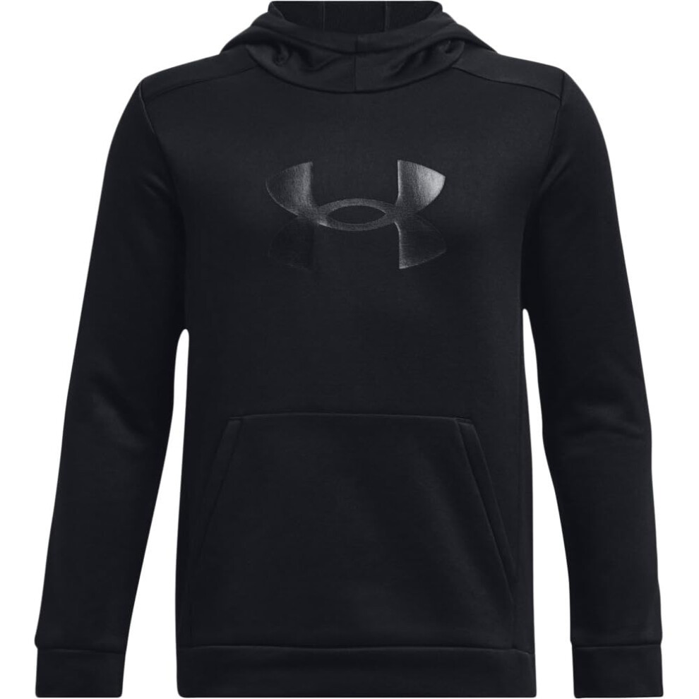 Under Armour boys Armour Fleece Big Logo Hoodie  (001) Black / / Black