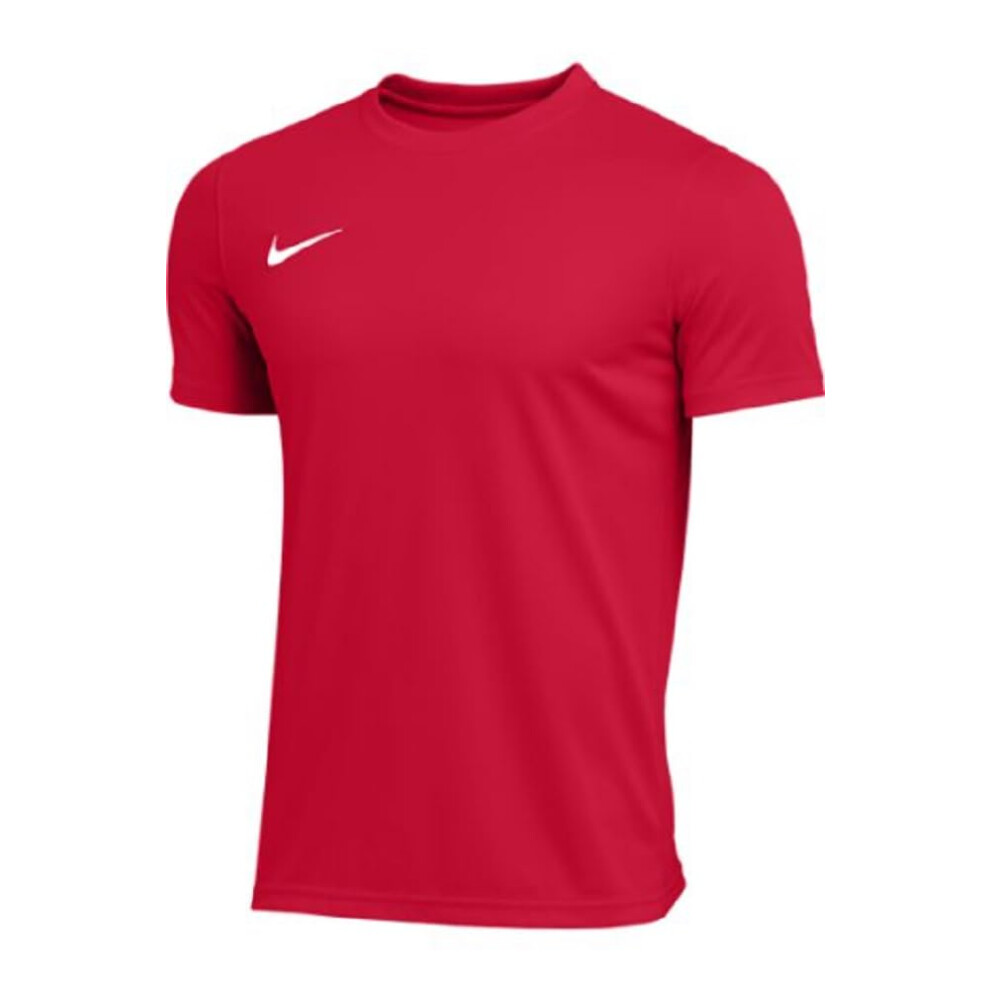 Nike Youth Park VII Short Sleeve Shirt (Red  Large)