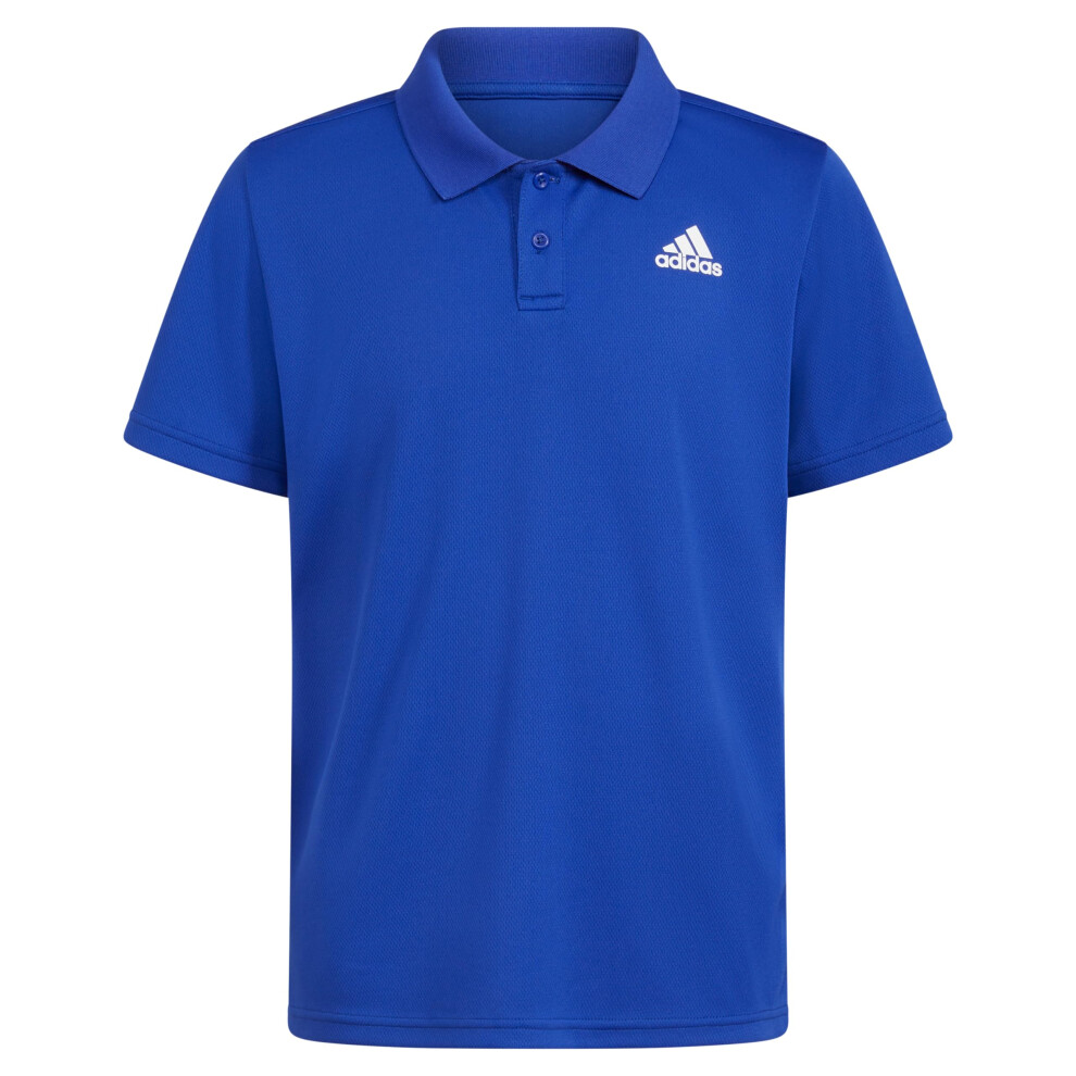 adidas Boys' Active Performance Mesh Golf Polo Shirt  Royal Blue