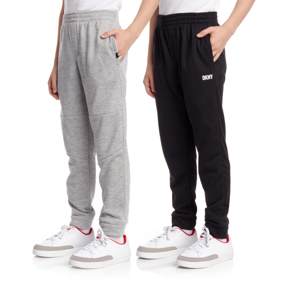 DKNY Boys Sweatpants - 2 Pack Basic Active Fleece Jogger Pants (Size: