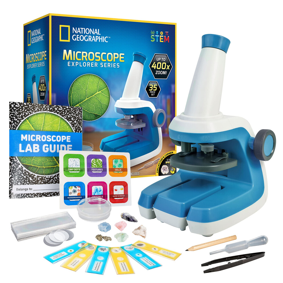 NATIONAL GEOGRAPHIC Microscope for Kids - STEM Kit with an Easy-to-Use