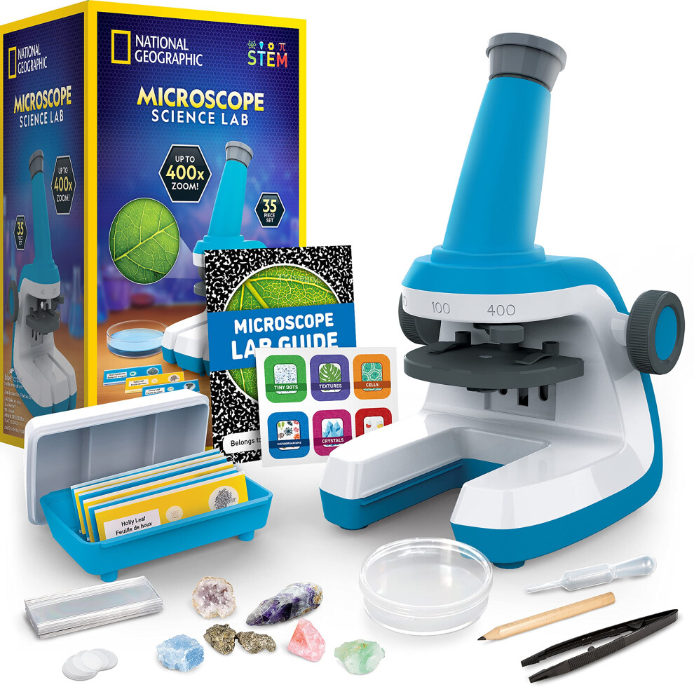 NATIONAL GEOGRAPHIC Microscope for Kids - Science Kit with an Easy-to-