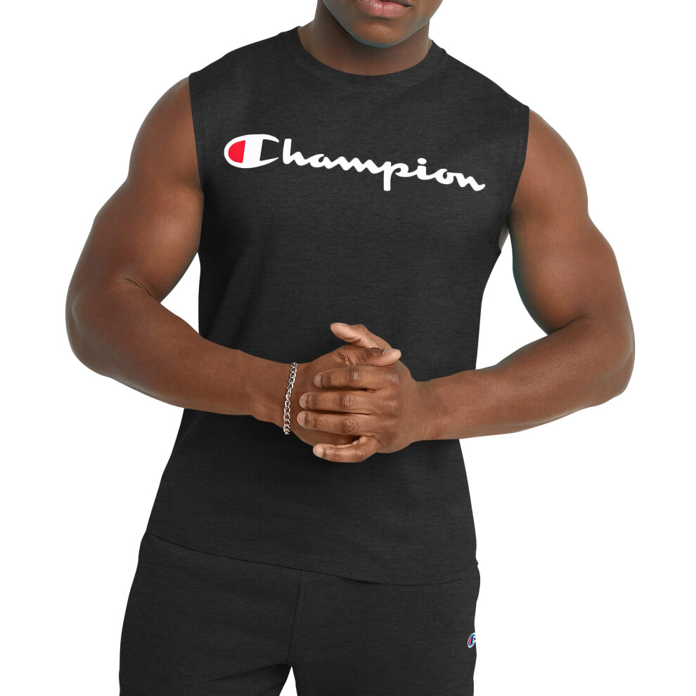 Champion Mens Muscle Tank  Classic Graphic Tee  Sleeveless T-shirt For