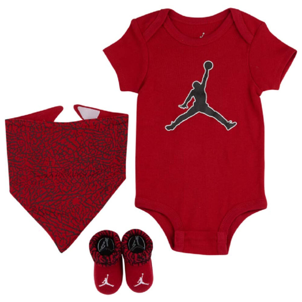 Nike Baby Boys' 3-Piece Layette Set (6-12 Months  Red/Black-R78)