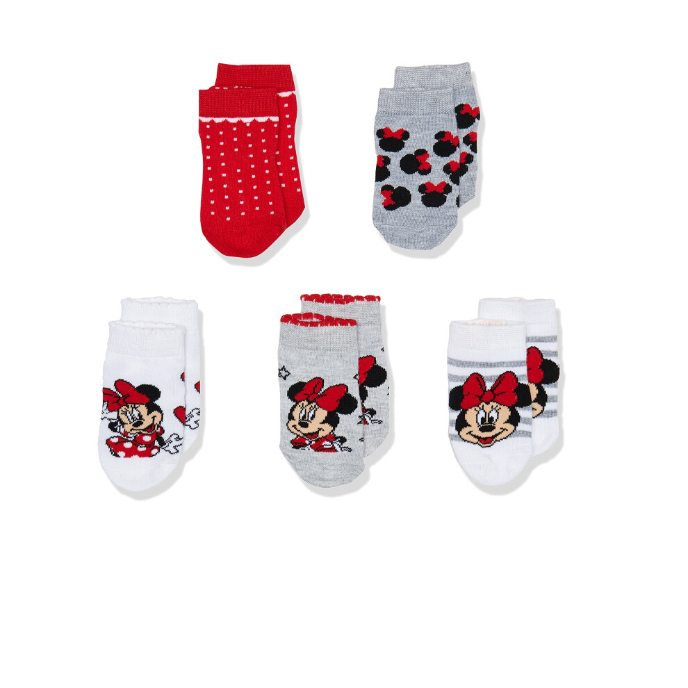 Disney unisex baby Minnie Mouse 5 Pack Shorty Socks  Assorted Neutral