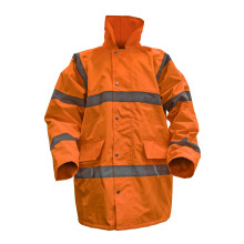 Sealey Worksafe® Hi-Vis Orange Jacket with Quilted Lining - Large 806LO