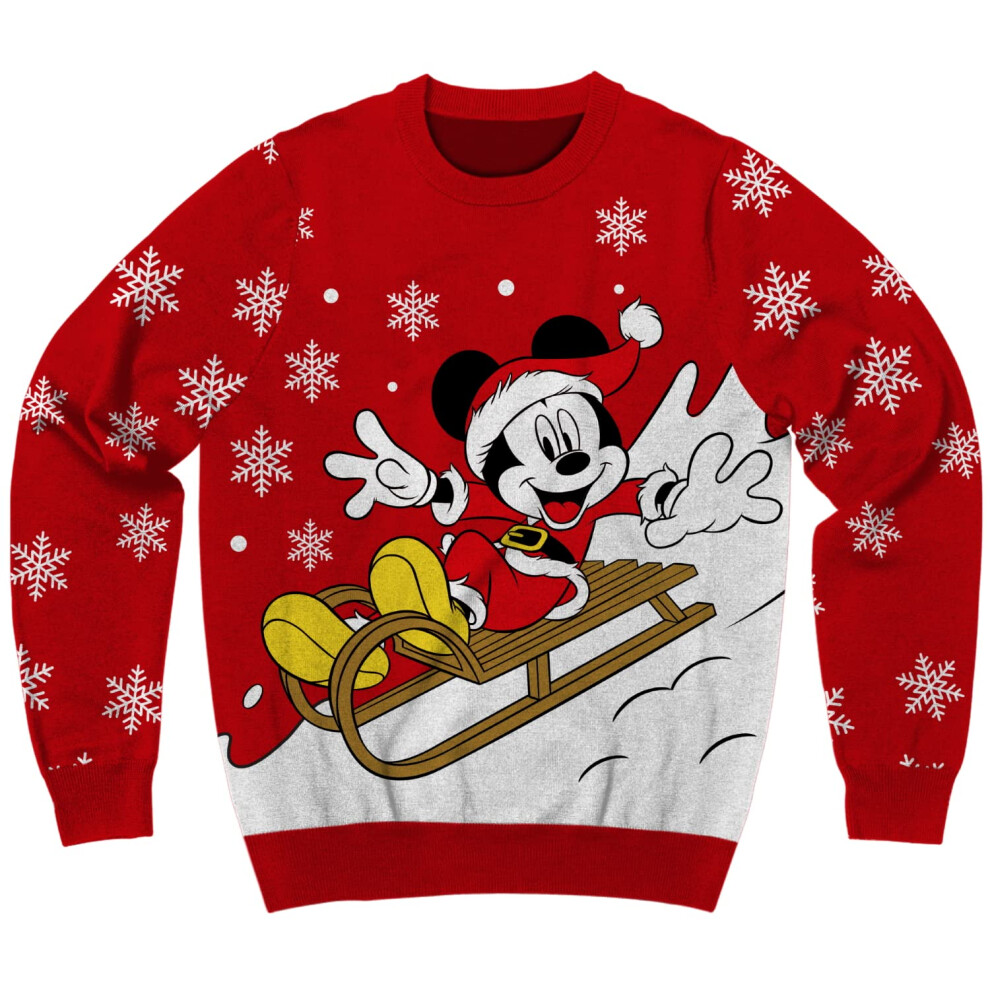 Disney Baby & Toddler Boys' Mickey Mouse Holiday Sweater  Red (2T)