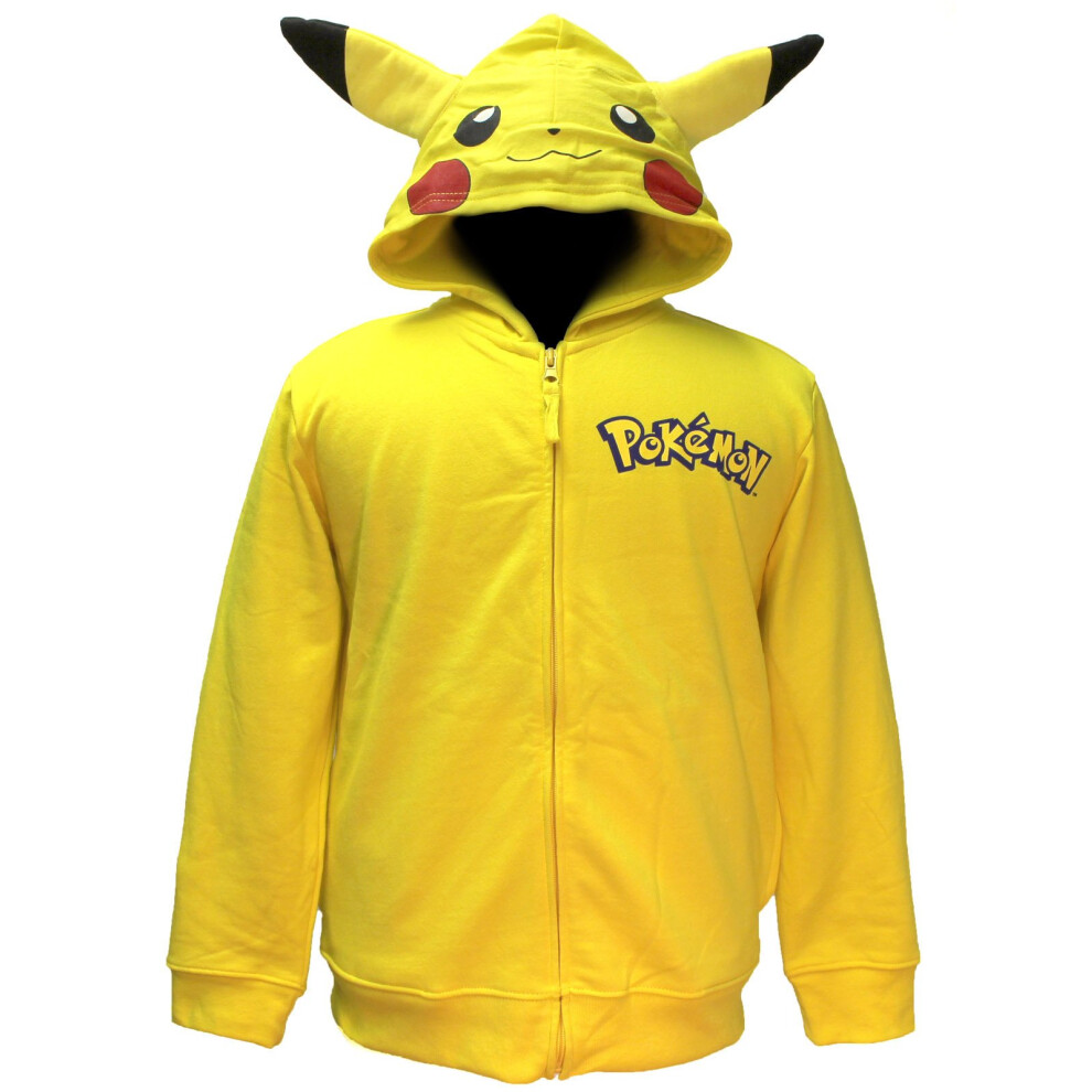 Pokemon Big Boys Pikachu Costume Hoodie  Yellow  Large-14/16