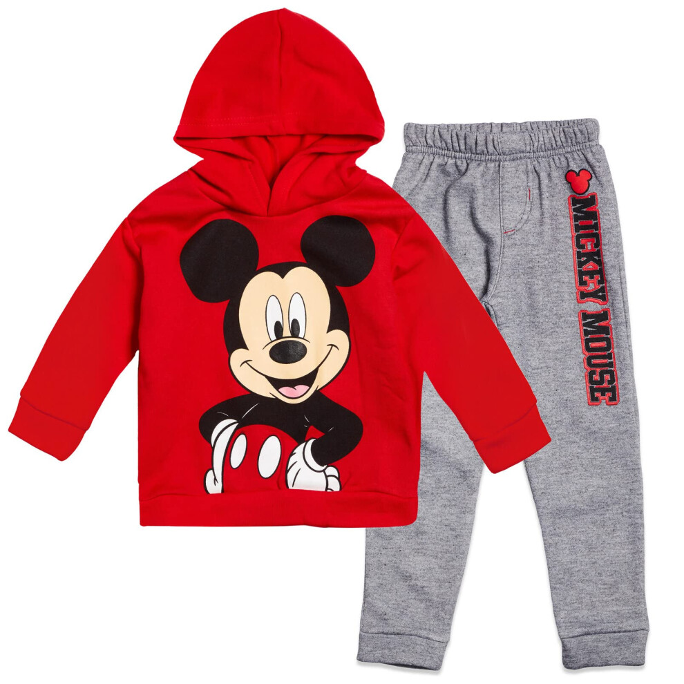 Disney Mickey Mouse Little Boys Fleece Pullover Hoodie and Pants Set R