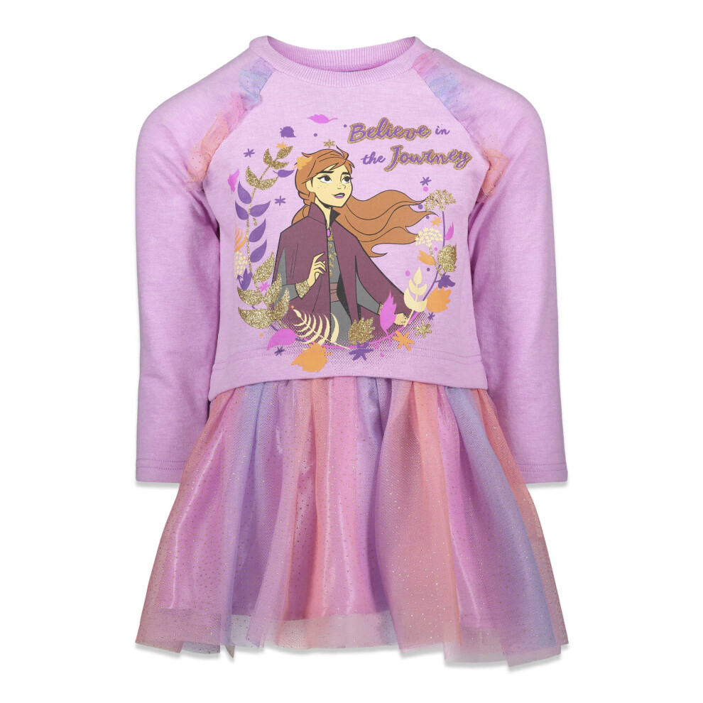 Disney Frozen Princess Anna Toddler Girls Dress MulticoloRed 4T