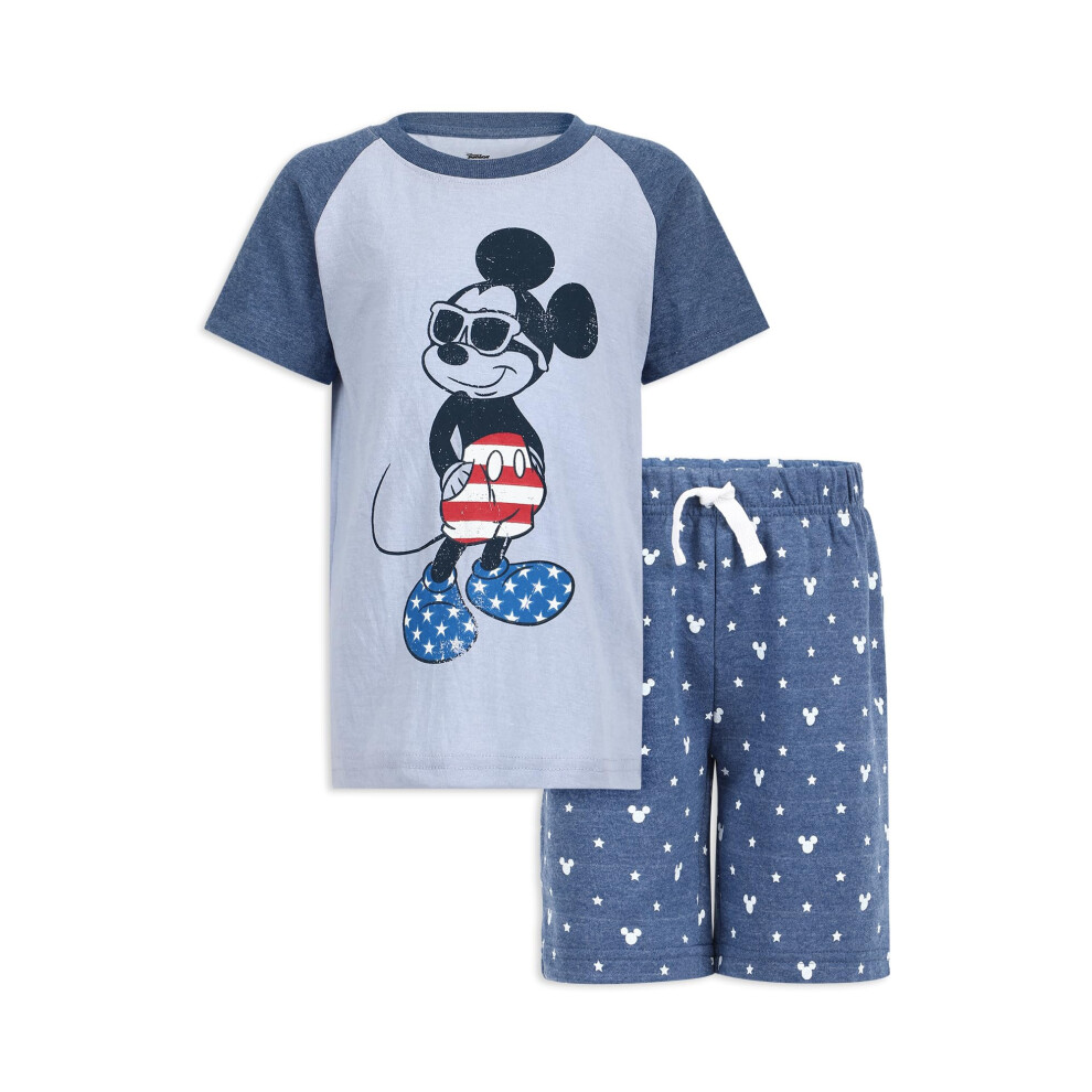 Disney Mickey Mouse Boys Short Sleeve T-Shirt and Shorts Set for Littl