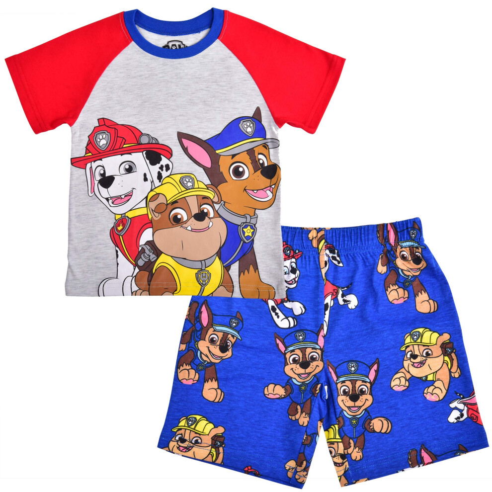 Paw Patrol Nickelodeon Chase  Marshall & Rubble Boys T-Shirt and Short