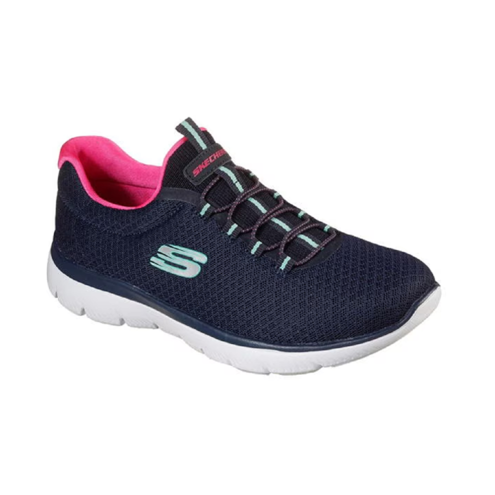 (UK Size 5) Skechers 12980NVHP Summits Ladies Slip on Sports Gym Walking Sneakers Trainers