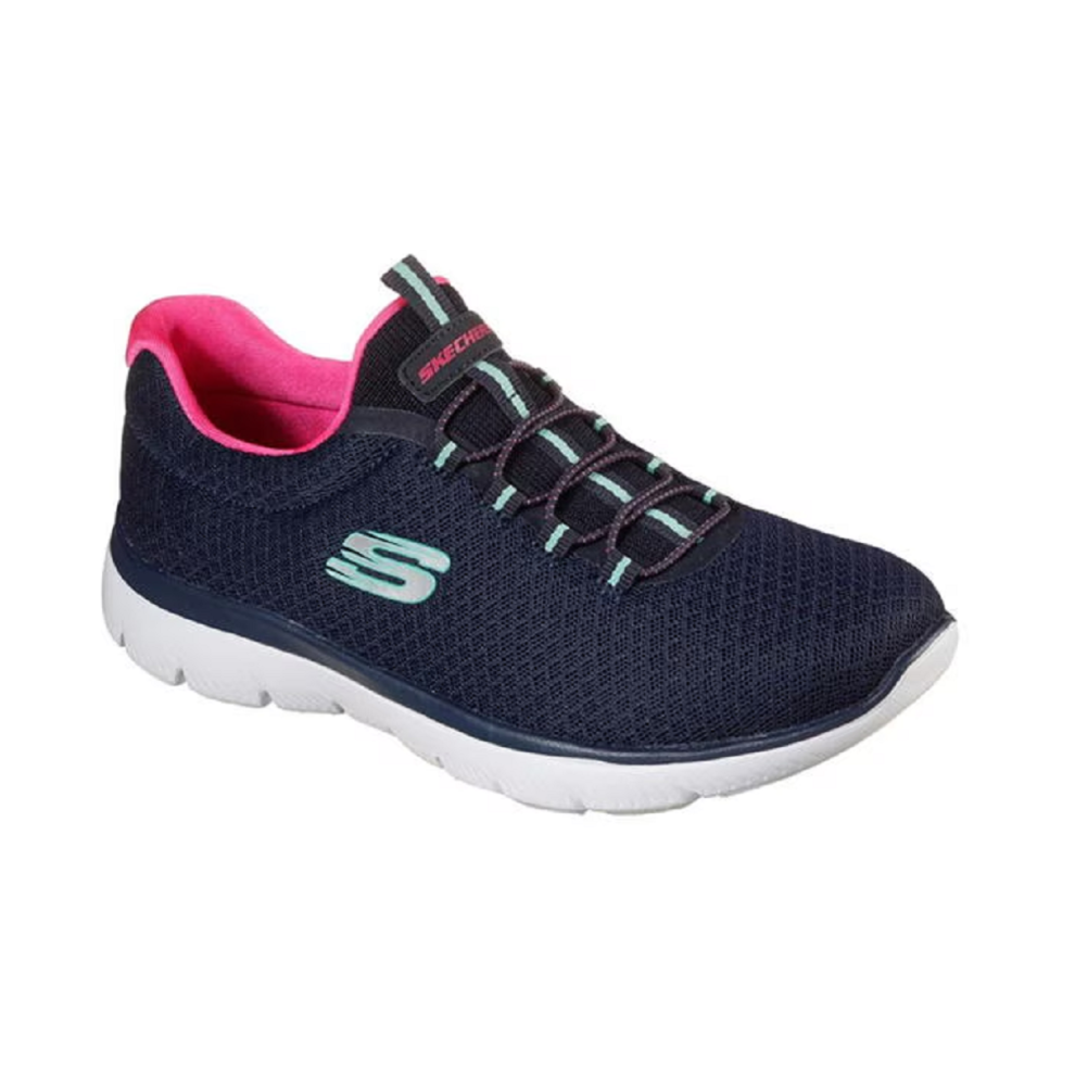 (UK Size 6) Skechers 12980NVHP Summits Ladies Slip on Sports Gym Walking Sneakers Trainers