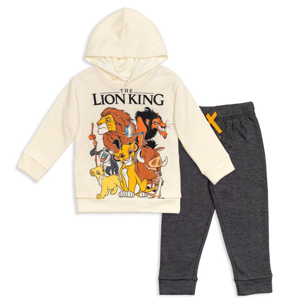 Disney Lion King Simba Pumbaa Timon Big Boys Fleece Hoodie and Pants O