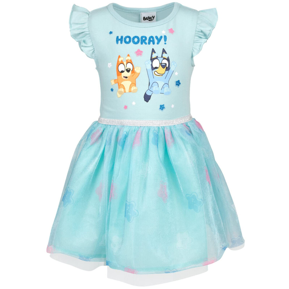 Bluey Bingo Toddler Girls Dress 3T Blue