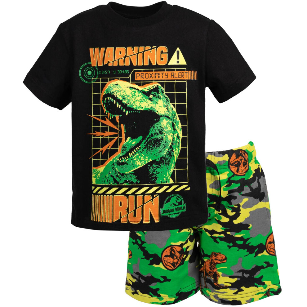 Jurassic World Dinosaur T-Rex Little Boys Graphic T-Shirt French Terry