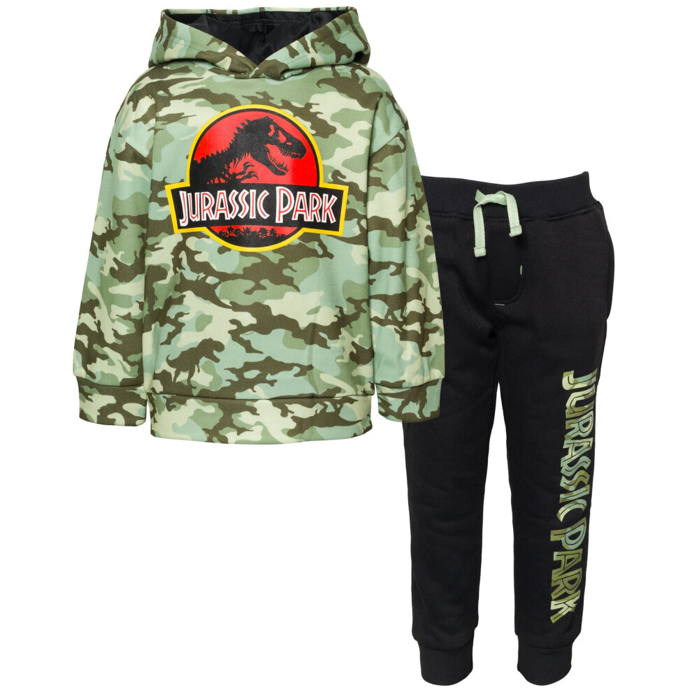 Jurassic World Jurassic Park Big Boys Fleece Pullover Hoodie and Pants