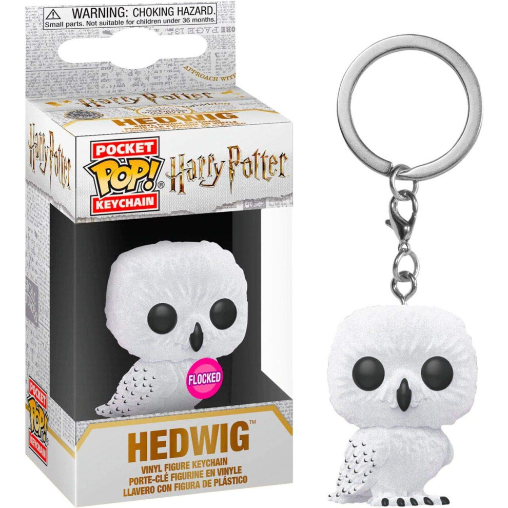 Funko Pop Keychain: Harry Potter - Hedwig (Flocked) Exclusive