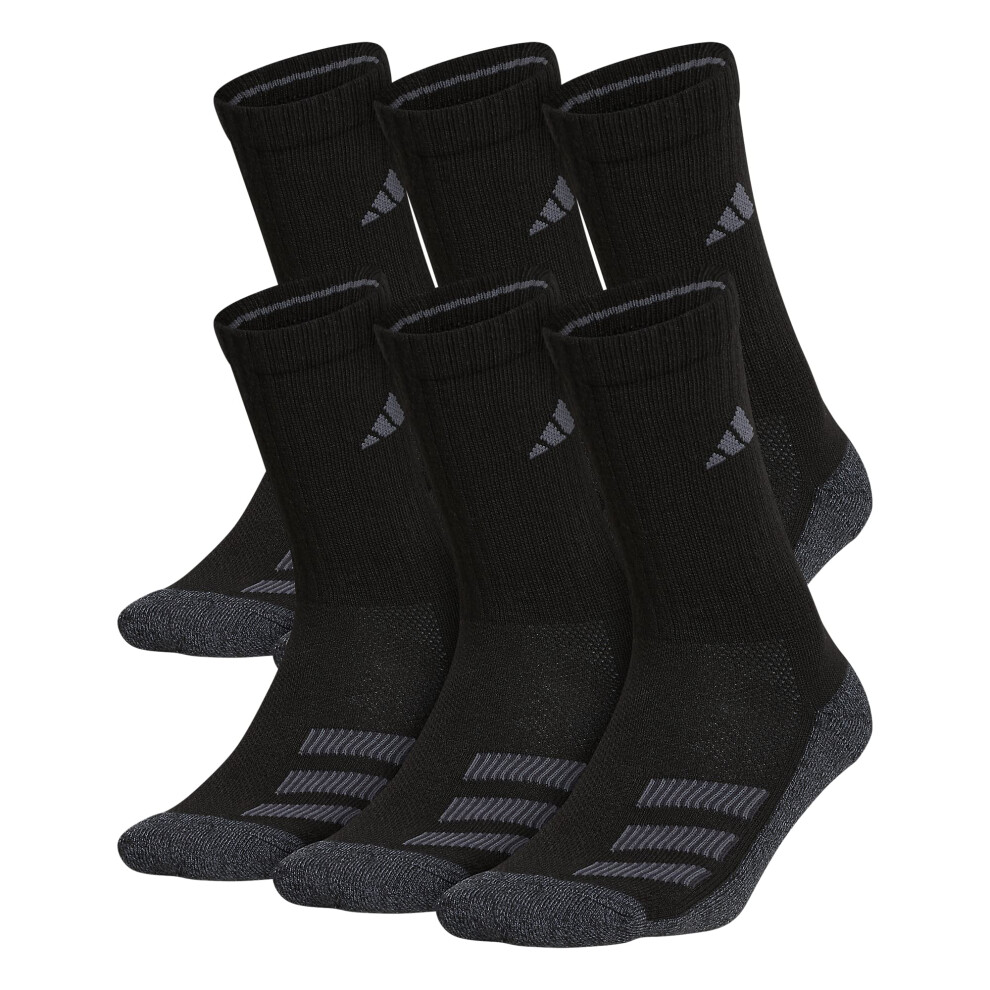 adidas Kids-Boy's/Girl's Cushioned Angle Stripe Crew Socks (6-Pair)  B