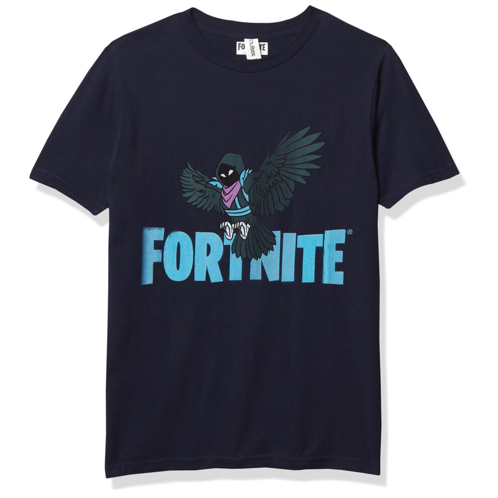 Fortnite Boys' Wings of Fortnight T-Shirt  Navy Blue  X-Large