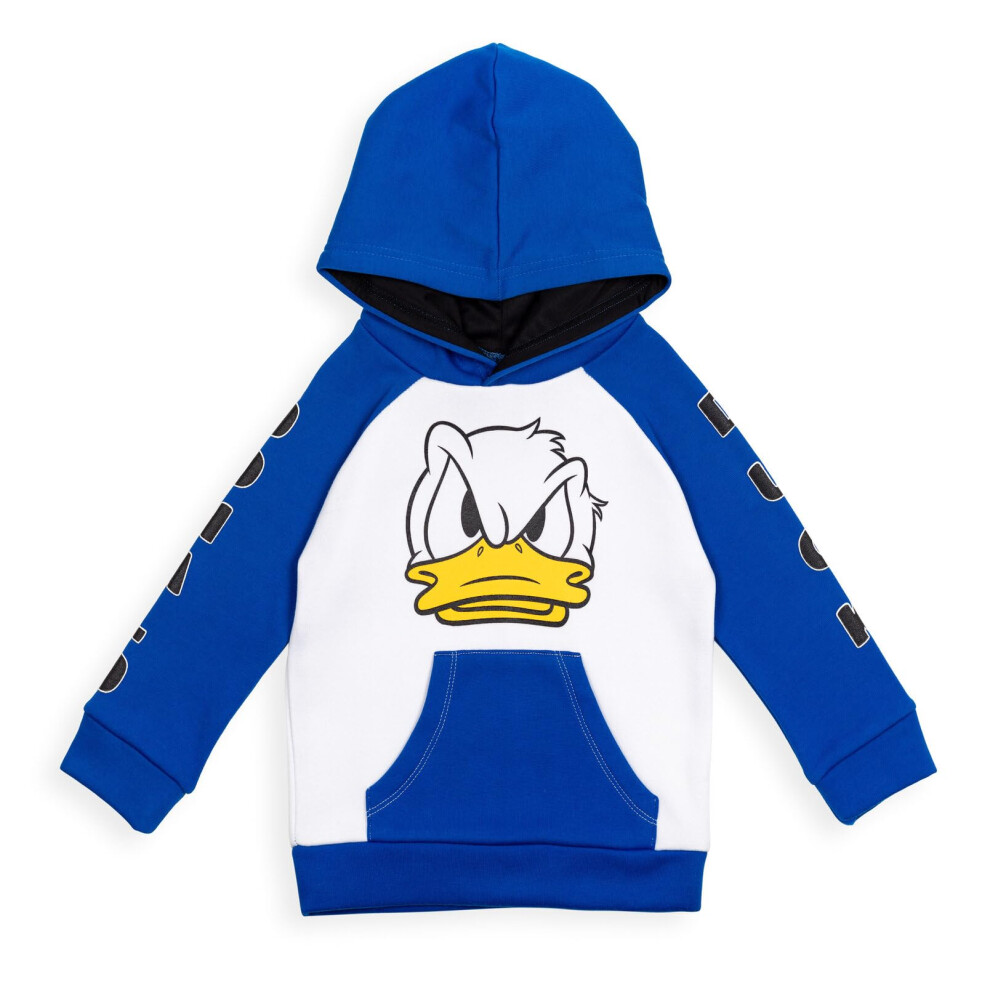 Disney Mickey Mouse Donald Duck Toddler Boys Fleece Hoodie Blue/White