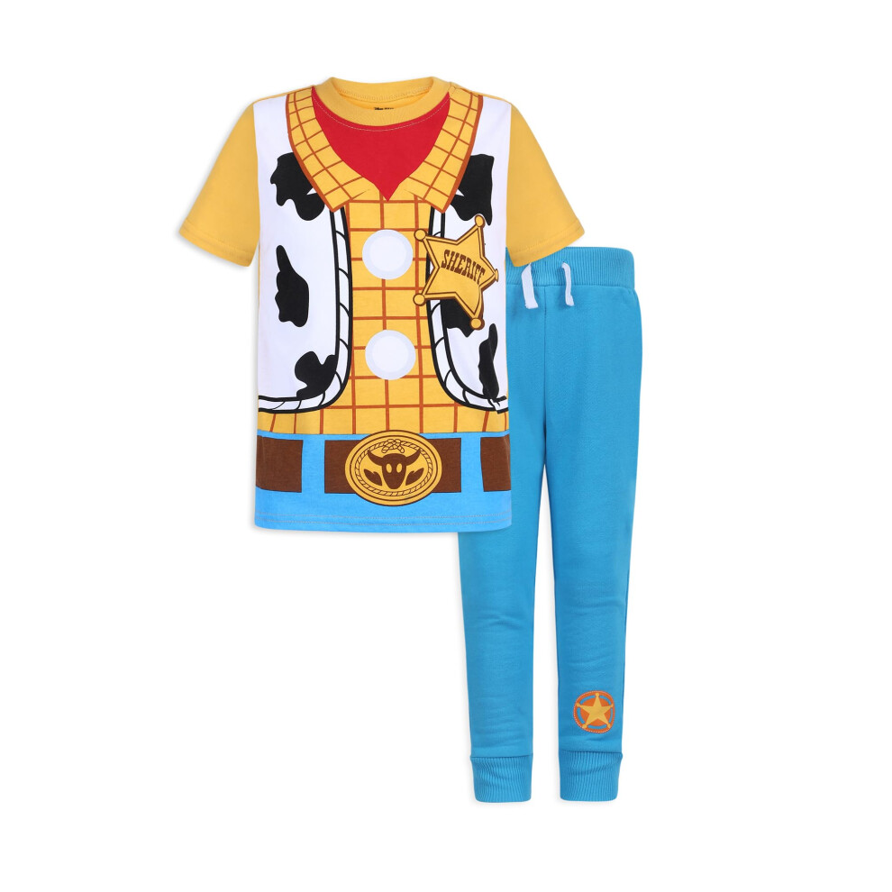 Disney Toy Story Woody and Buzz Lightyear Boys Costume T-Shirt and Jog