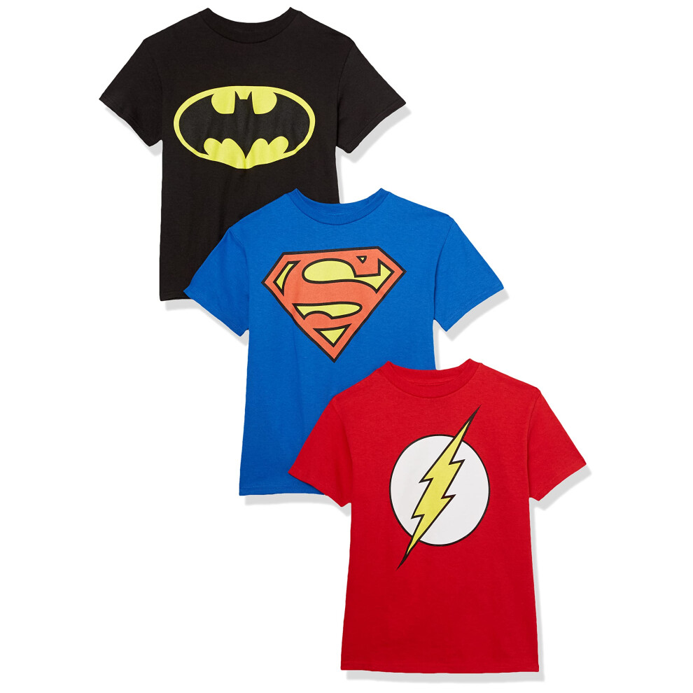 DC Comics Unisex Child Batman  Superman  The Flash 3 Pack Logo Bundle