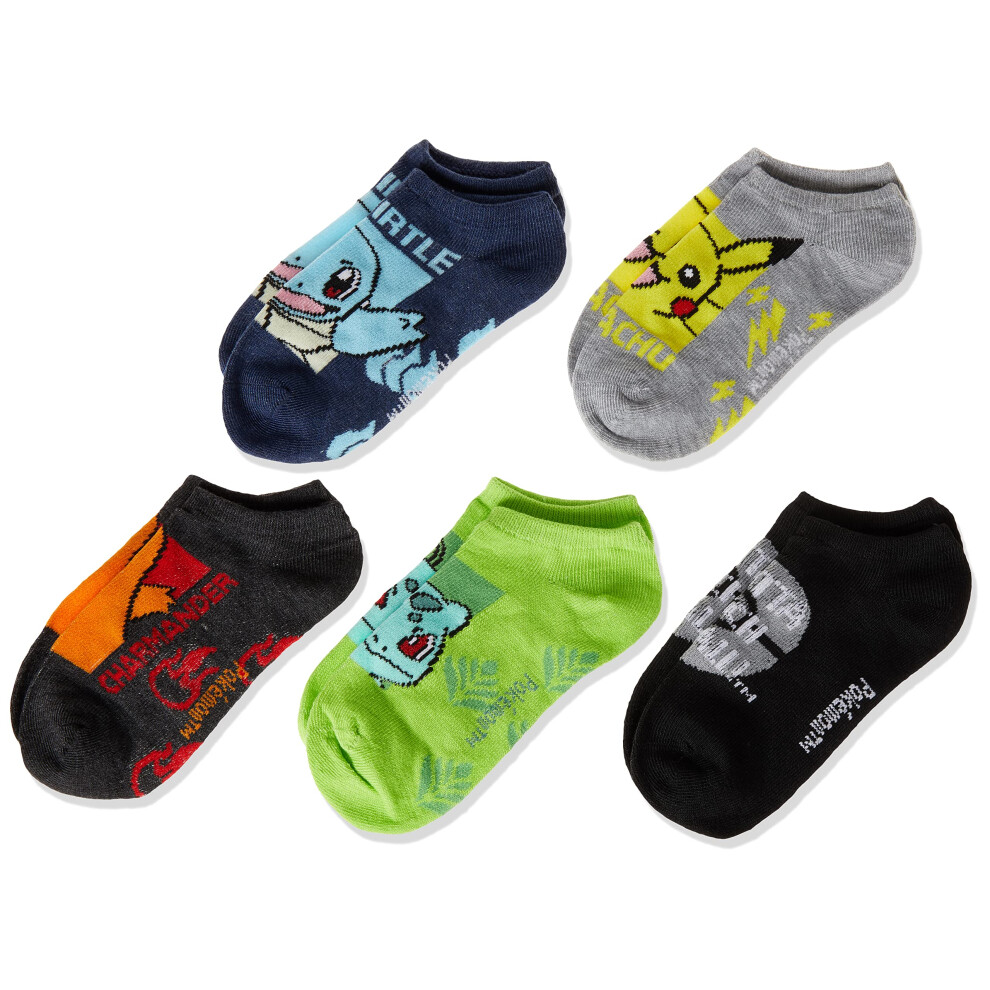 Pokemon Boys 5 Pack No Show Socks