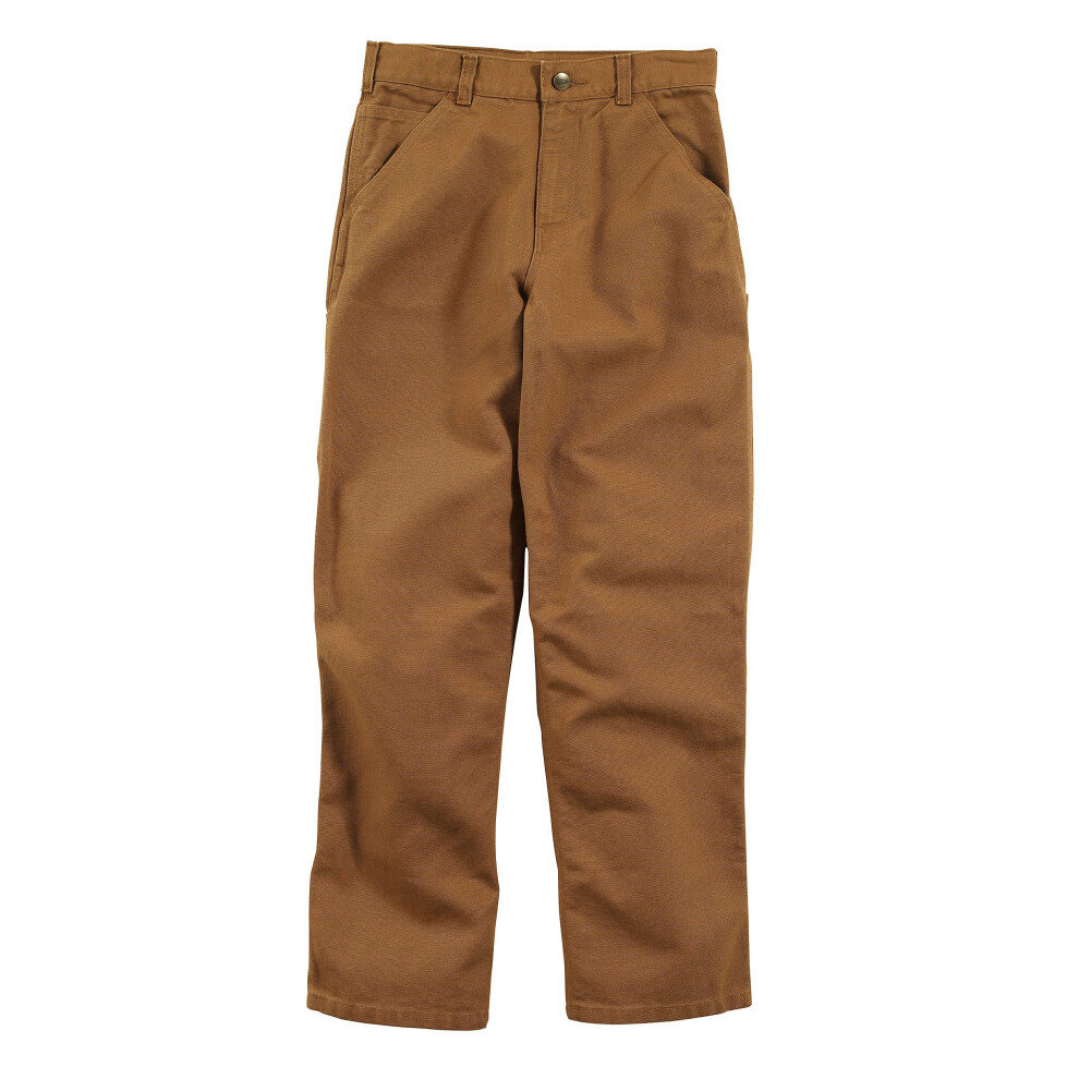 Carhartt Boys' Washed Dungaree Pants (Lined and Unlined)  Brown  5