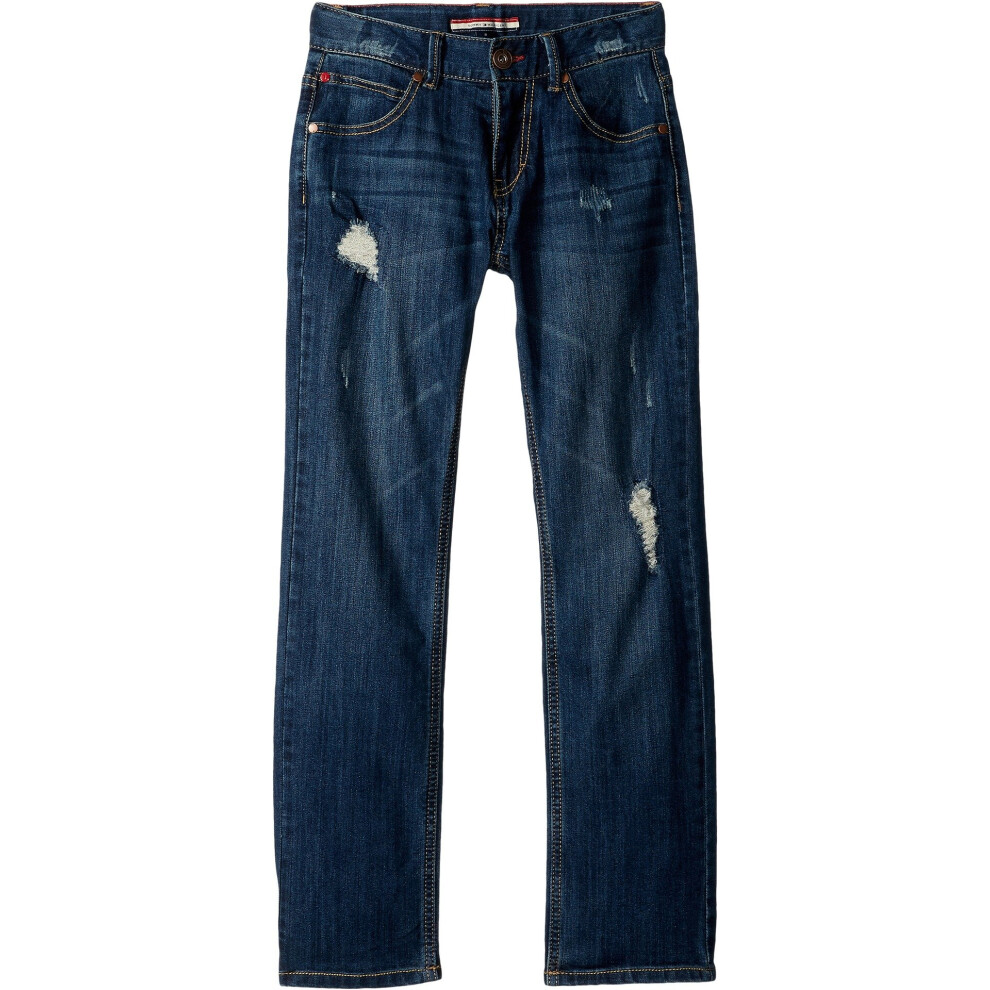 Tommy Hilfiger Boys' 5-Pocket Stretch Slim Straight Leg Denim Jean  Zi