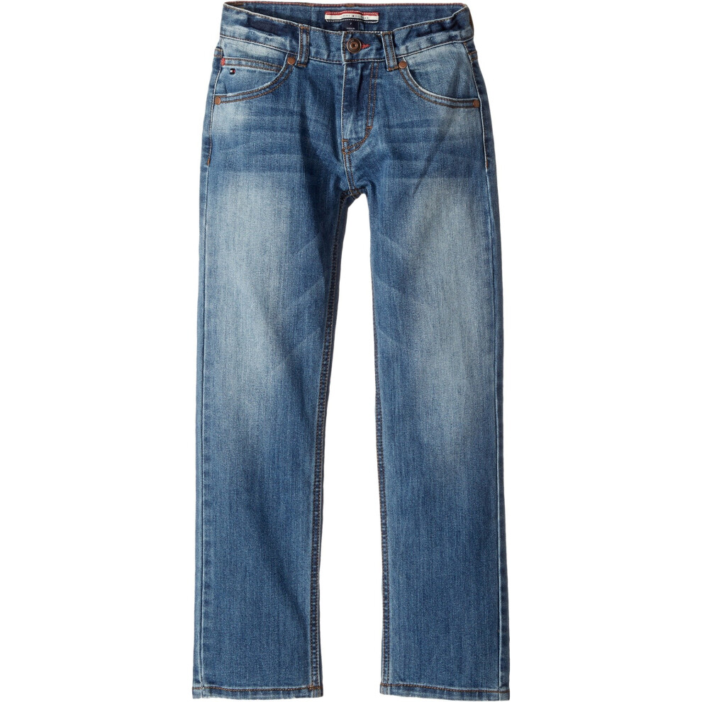 Tommy Hilfiger Boys' 5-Pocket Stretch Slim Straight Leg Denim Jean  Zi