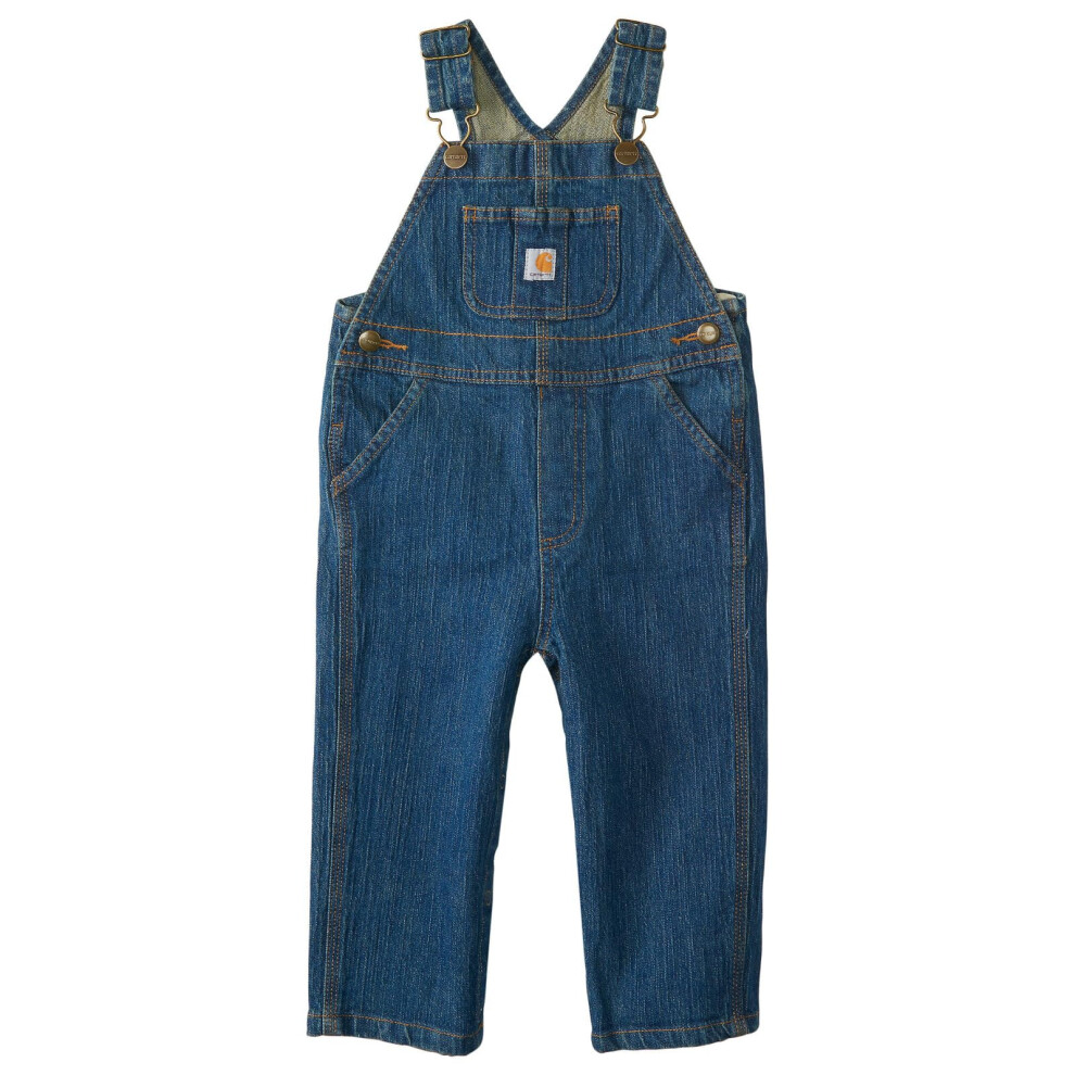 Carhartt boys Washed Denim Bib Overall  Medium Wash  4T US