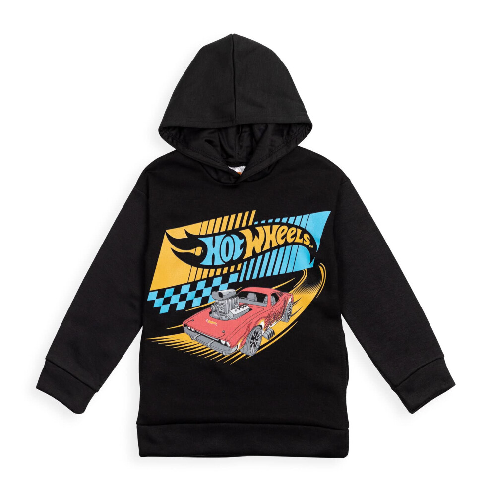 Hot Wheels Big Boys Fleece Hoodie Black 18-20