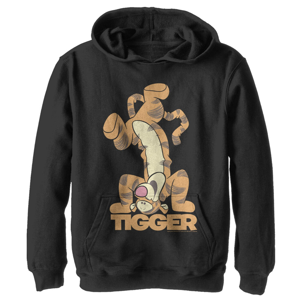 Disney Boy's Tigger Bounce Hoodie  Black  X-Large