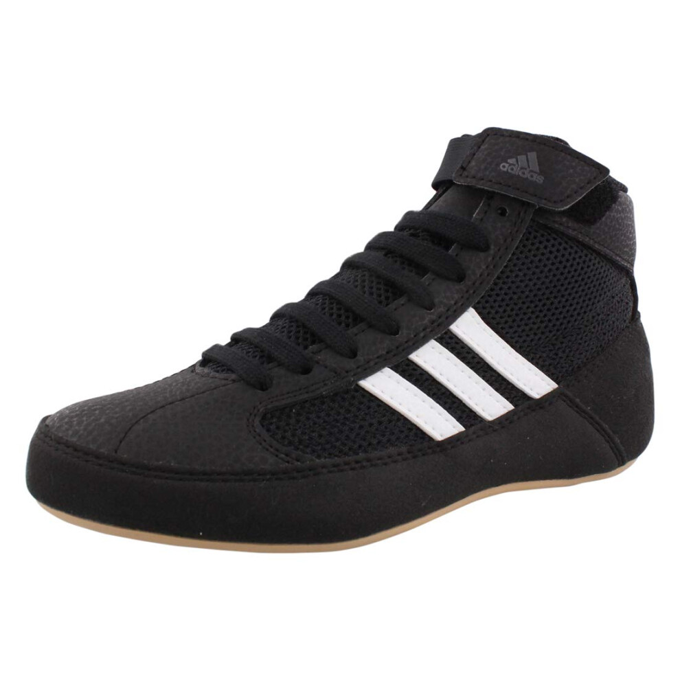 adidas Boy's HVC Wrestling Shoe  Black/White  3.5 Little Kid