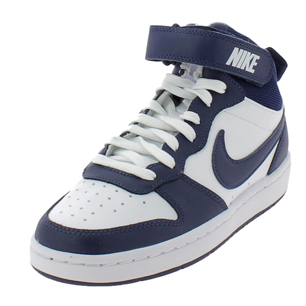 Nike Boy's Court Borough Mid 2 (Little Kid) White/Blue Void/Signal Blu