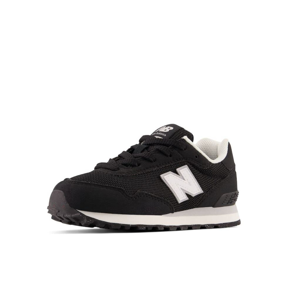 New Balance Boy's 515 V1 Lace-up Sneaker  Black/White  4 Big Kid