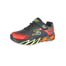 Skechers Kids Boy's Flex-Glow Bolt Sneaker Black/Red 13 Little Kid
