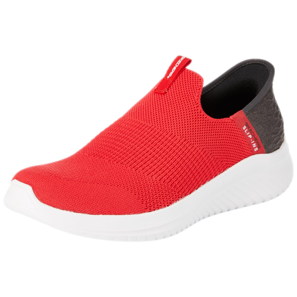 Skechers Boy's Slip Ins Ultra Flex 3.0 Sneaker  Red/Black  4.5 Big Kid