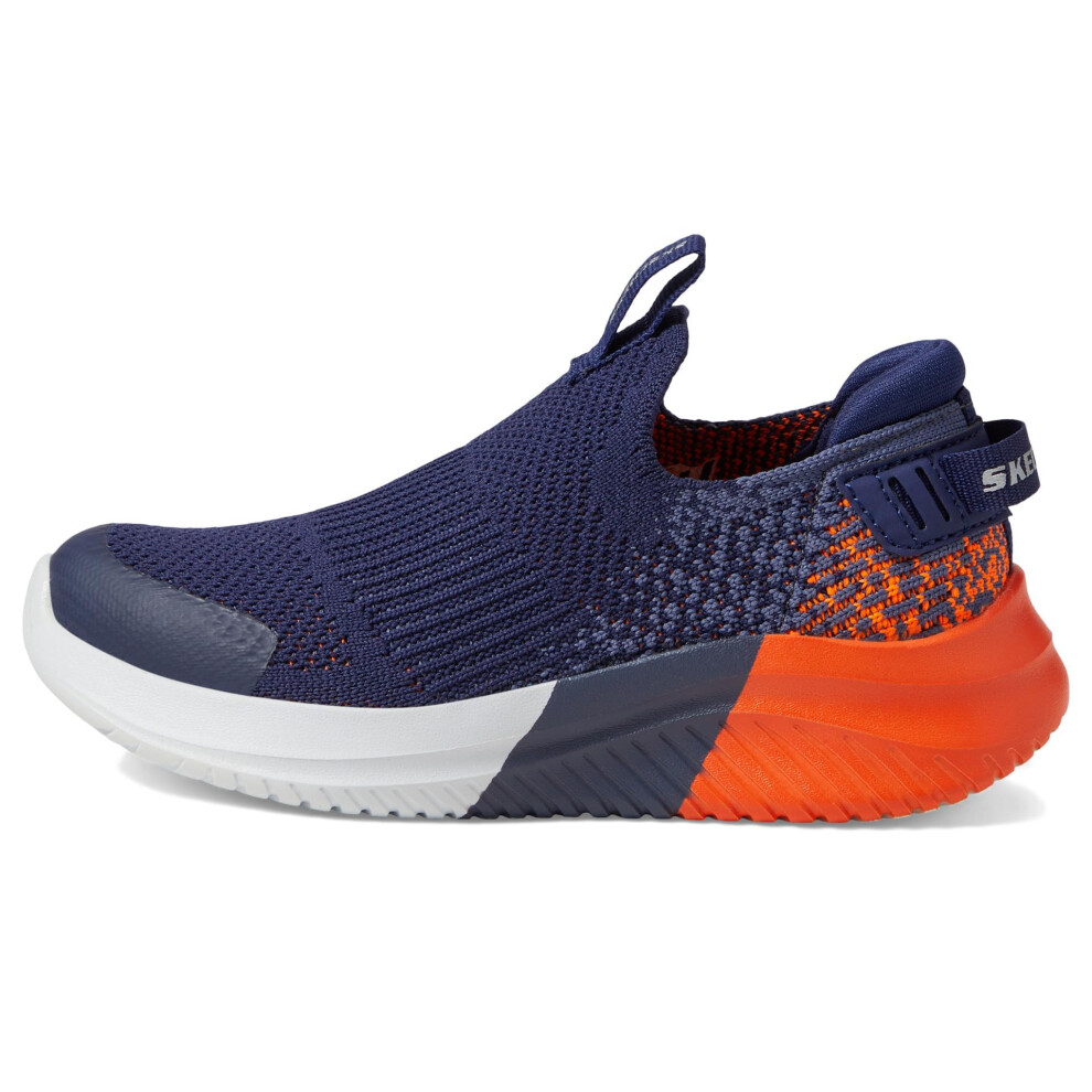 Skechers Kids Boy's Ultra Flex 3.0-Vektron Sneaker  Navy/Orange  3 Lit