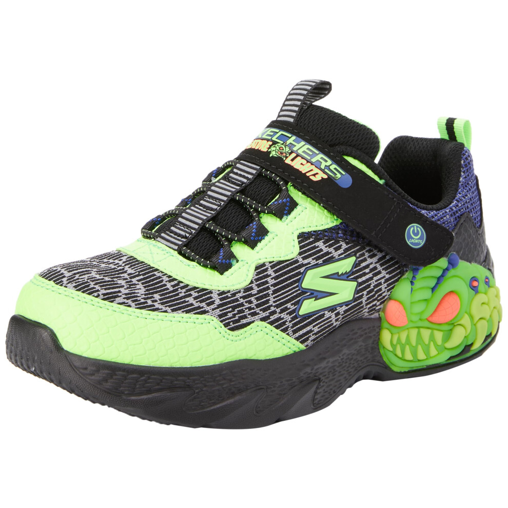 Skechers Boy's Creature-Lights Sneaker  Black/Lime  3.5 Big Kid