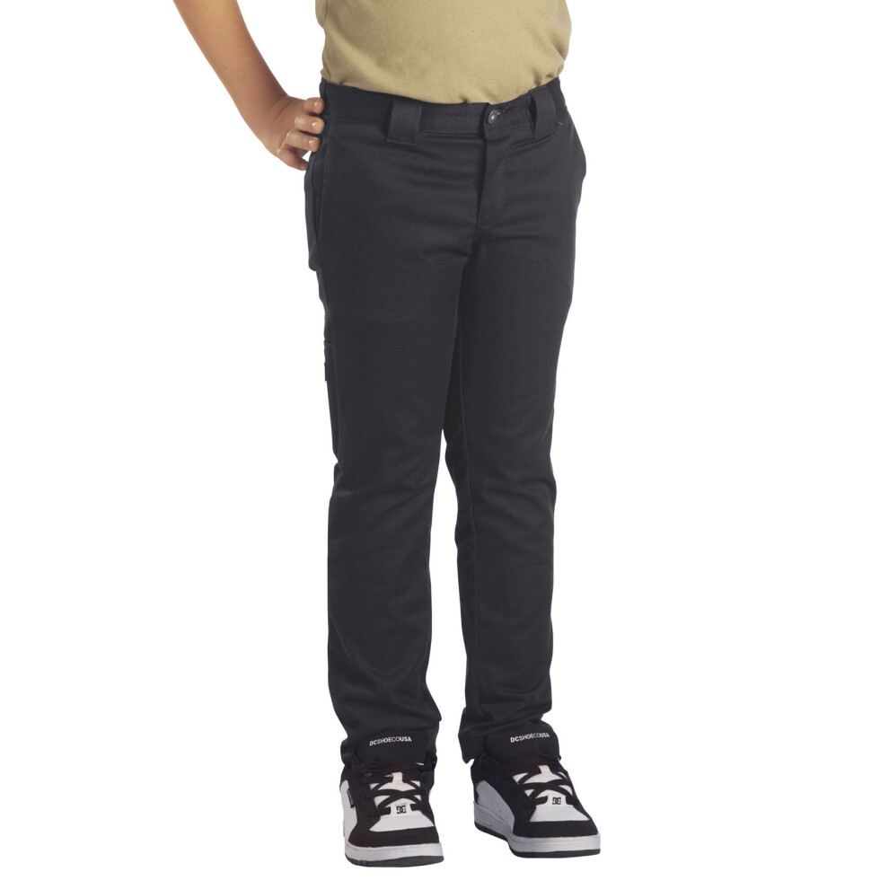 Dickies Big Boys' Skinny Straight Pant  Charcoal  14